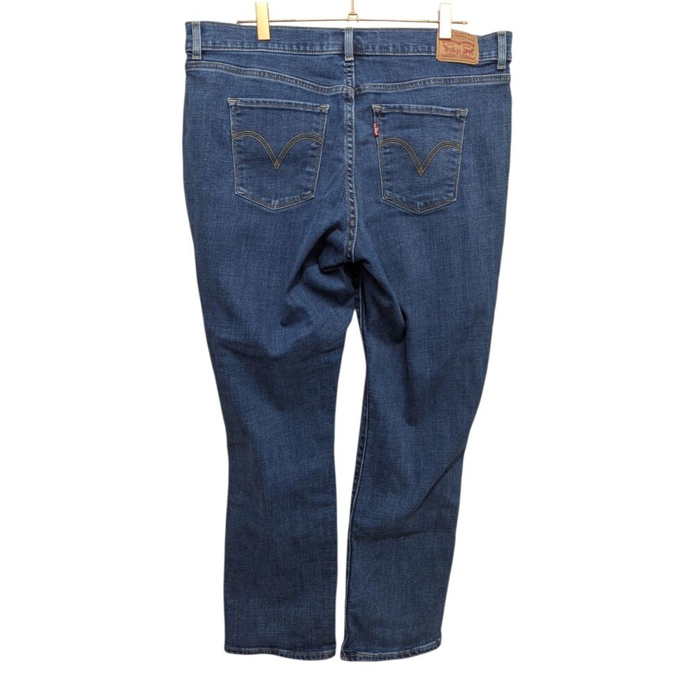 Levi's Signature Jeans Size 16 Womens Mid Rise Classic Straight Blue Denim 36x29